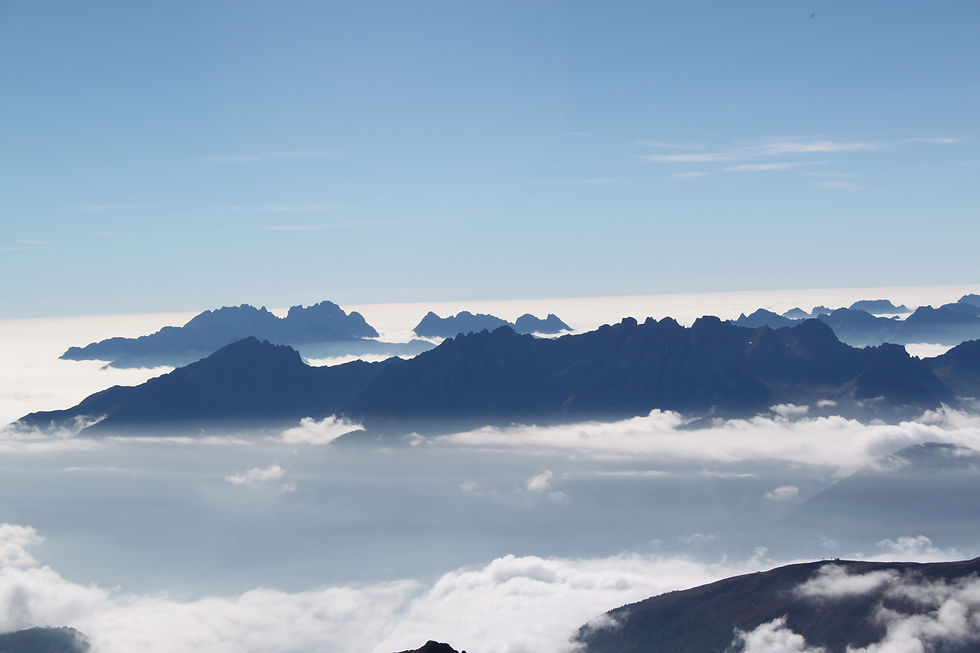 Blick vom Petzeck auf die Dolomiten